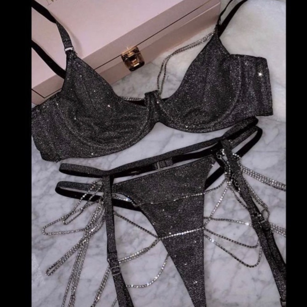 Meshki Katie Rhinestone Lingerie Set - Picture 4 of 6